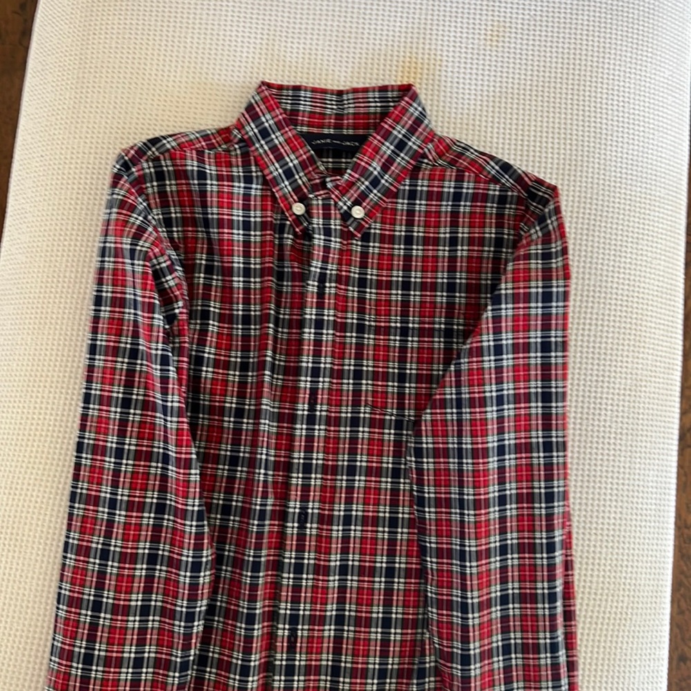 Janie and Jack Boys Button Down Holiday Collared Shirt